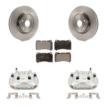Front Disc Brake Caliper Rotors And Ceramic Pads Kit For Subaru Impreza WRX KC8-100597T