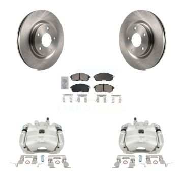 Front Disc Brake Caliper Rotors Ceramic Pad Kit For 2017-2019 Nissan Sentra Turbocharged KC8-100598N