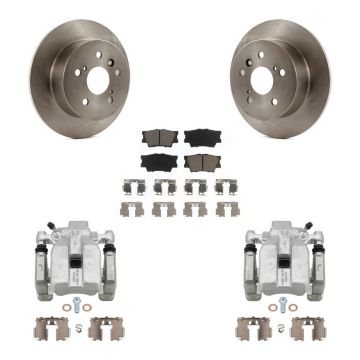Rear Disc Brake Caliper Rotors And Ceramic Pads Kit For Toyota Camry Lexus ES350 Avalon KC8-100599C