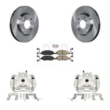 Front Disc Brake Caliper Rotors And Ceramic Pads Kit For 2008 Nissan Versa 4-Wheel ABS KC8-100599N