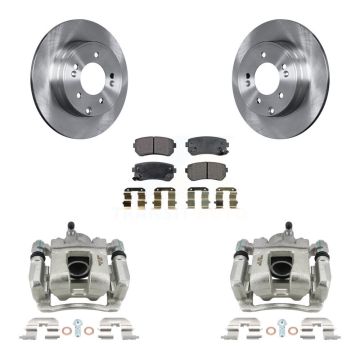 Rear Disc Brake Caliper Rotors And Semi-Metallic Pads Kit For Hyundai Tucson KC8-100599P