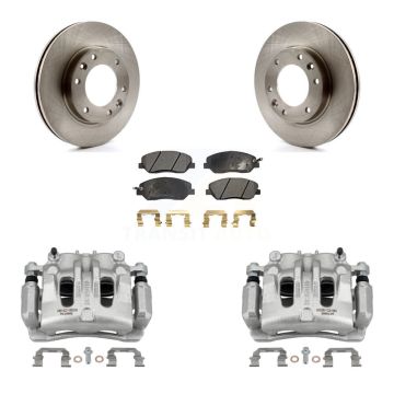 Front Disc Brake Caliper Rotors And Ceramic Pads Kit For Kia Sedona Hyundai Entourage KC8-100599T