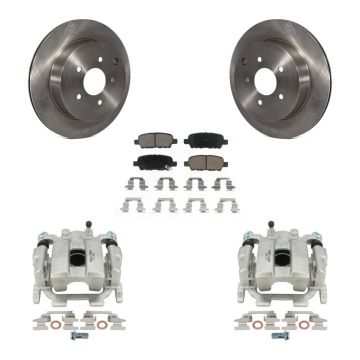 Rear Brake Caliper Rotors Ceramic Pad Kit For Nissan Murano Pathfinder INFINITI QX60 Q50 KC8-100600C