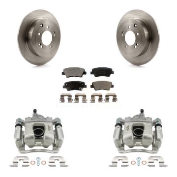 Rear Disc Brake Caliper Rotors And Semi-Metallic Pad Kit For Hyundai Tucson Kia Sportage KC8-100600P