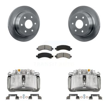 Rear Brake Caliper Rotor And Semi-Metallic Pad Kit For 2002 Chevrolet Avalanche 1500 4WD KC8-100600S