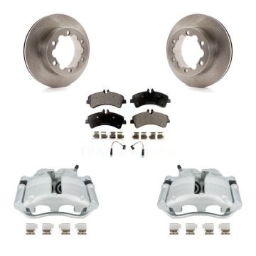 Rear Brake Caliper Rotor And Semi-Metallic Pad Kit For Sprinter 3500 Mercedes-Benz Dodge KC8-100601P