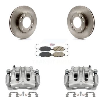 Front Disc Brake Caliper Rotors And Ceramic Pads Kit For Kia Sedona Hyundai Entourage KC8-100602N
