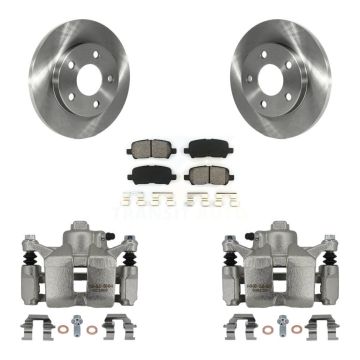 Rear Disc Brake Caliper Rotors And Semi-Metallic Pads Kit For Chevrolet Impala KC8-100603S