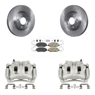 Front Disc Brake Caliper Rotors And Ceramic Pads Kit For 2007-2009 Hyundai Santa Fe KC8-100605N