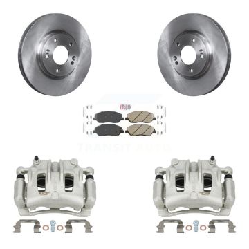 Front Disc Brake Caliper Rotors And Ceramic Pads Kit For 2007-2009 Hyundai Santa Fe KC8-100606N