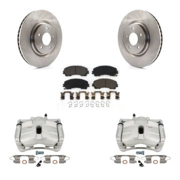 Front Disc Brake Caliper Rotor And Ceramic Pad Kit For Nissan Rogue With 3rd Row Seating KC8-100606T