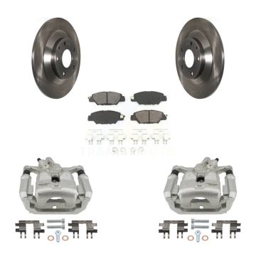 Rear Disc Brake Caliper Rotors And Semi-Metallic Pads Kit For 2016-2022 Mazda CX-5 KC8-100609S