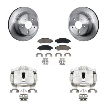 Rear Brake Caliper Rotor Ceramic Pad Kit For Chevrolet GMC Blazer S10 Jimmy Sonoma Isuzu KC8-100610C