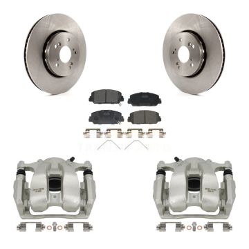 Front Disc Brake Caliper Rotors And Ceramic Pads Kit For 2016-2018 Acura RDX KC8-100611T