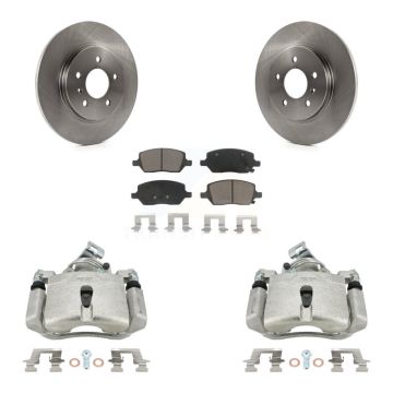 Rear Brake Caliper Rotors & Ceramic Pad Kit For Pontiac Montana Chevrolet Uplander Buick KC8-100612C