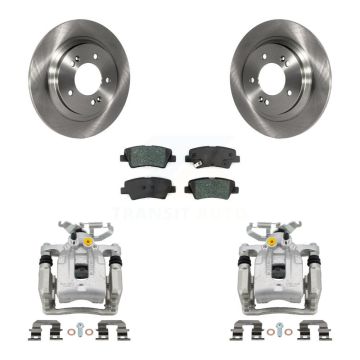 Rear Disc Brake Caliper Rotors And Semi-Metallic Pads Kit For 2018-2019 Kia Niro VIN C KC8-100612S