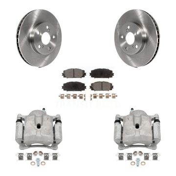 Front Disc Brake Caliper Rotor And Ceramic Pad Kit For Toyota Prius Lexus CT200h Plug-In KC8-100612T