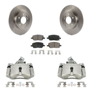 Rear Brake Caliper Rotors & Ceramic Pad Kit For Pontiac Montana Chevrolet Uplander Buick KC8-100613C