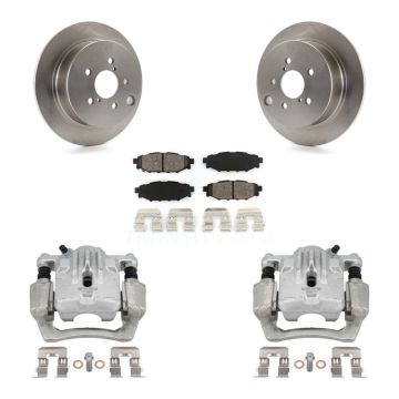 Rear Brake Caliper Rotors Semi-Metallic Pad Kit For Subaru Impreza Forester Crosstrek XV KC8-100613S