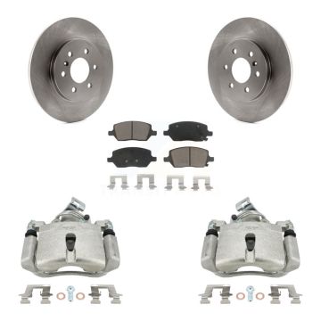 Rear Brake Caliper Rotors & Ceramic Pad Kit For Pontiac Montana Chevrolet Uplander Buick KC8-100614C