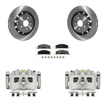 Front Brake Caliper Rotor & Ceramic Pad Kit For Ford Explorer Flex Taurus Police Utility KC8-100614T