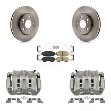 Front Disc Brake Caliper Rotors And Ceramic Pads Kit For 2005-2010 Honda Odyssey KC8-100615N