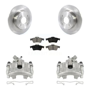 Rear Disc Brake Caliper Rotors And Semi-Metallic Pad Kit For 2018-2021 Ford EcoSport FWD KC8-100616S