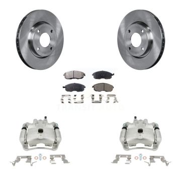 Front Disc Brake Caliper Rotors And Ceramic Pads Kit For Nissan Sentra KC8-100617T