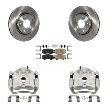 Front Disc Brake Caliper Rotors And Ceramic Pads Kit For Kia Soul Optima Magentis KC8-100618N