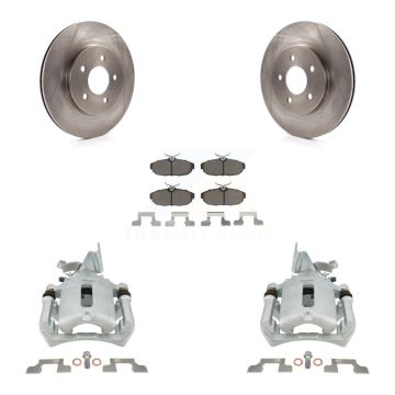 Rear Disc Brake Caliper Rotors And Ceramic Pads Kit For Ford Mustang KC8-100619C