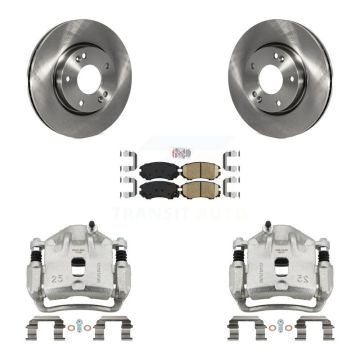 Front Disc Brake Caliper Rotors And Ceramic Pads Kit For Kia Soul Optima Magentis KC8-100619N