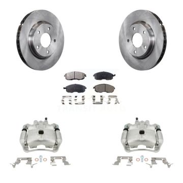 Front Disc Brake Caliper Rotors And Ceramic Pads Kit For Nissan Sentra KC8-100619T