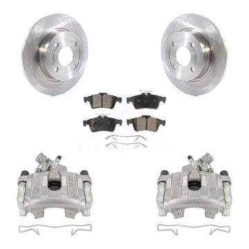 Rear Disc Brake Caliper Rotors And Semi-Metallic Pad Kit For 2018-2021 Ford EcoSport FWD KC8-100620P
