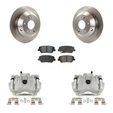 Rear Brake Caliper Rotor Semi-Metallic Pad Kit For Kia Sorento With Red Painted Calipers KC8-100622S