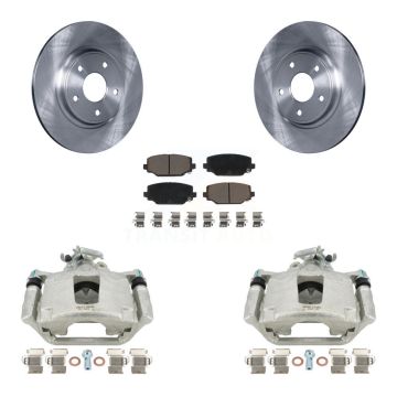 Rear Disc Brake Caliper Rotors And Ceramic Pads Kit For Dodge Grand Caravan KC8-100624C