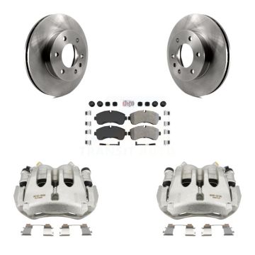 Front Brake Caliper Rotors & Semi-Metallic Pad Kit For Sprinter 3500 Mercedes-Benz Dodge KC8-100624N