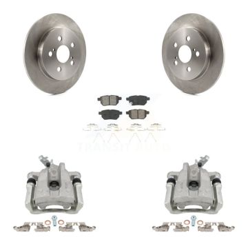 Rear Brake Caliper Rotors & Semi-Metallic Pad Kit For Toyota Corolla Matrix Pontiac Vibe KC8-100624S