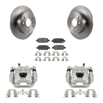 Rear Disc Brake Caliper Rotors And Semi-Metallic Pads Kit For Nissan Sentra Juke KC8-100626S