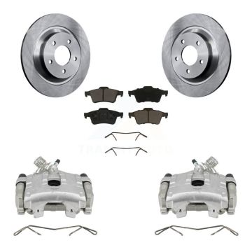 Rear Disc Brake Caliper Rotors And Ceramic Pads Kit For 2006 Mazda 5 To 02 06 KC8-100627C