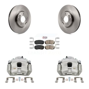 Front Disc Brake Caliper Rotors And Ceramic Pads Kit For Hyundai Sonata KC8-100627N