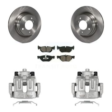 Rear Disc Brake Caliper Rotors And Semi-Metallic Pads Kit For BMW 323i 328i 325i KC8-100627S