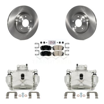 Front Disc Brake Caliper Rotors And Ceramic Pads Kit For Hyundai Sonata Kia Optima KC8-100628N