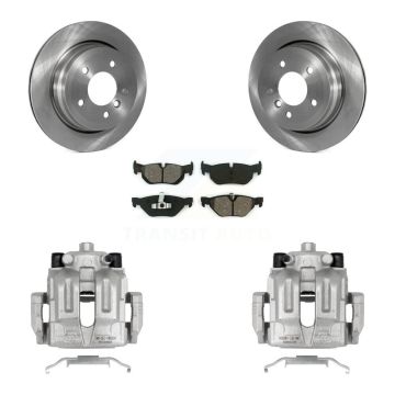 Rear Disc Brake Caliper Rotor & Semi-Metallic Pad Kit For BMW 328i xDrive X1 328xi 325xi KC8-100628S