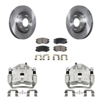 Front Disc Brake Caliper Rotors And Ceramic Pads Kit For Hyundai Elantra KC8-100628T