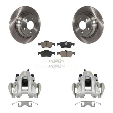 Rear Disc Brake Caliper Rotors And Ceramic Pads Kit For Mercedes-Benz E350 E320 E500 KC8-100629C