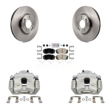 Front Disc Brake Caliper Rotors And Ceramic Pads Kit For Hyundai Sonata KC8-100629N