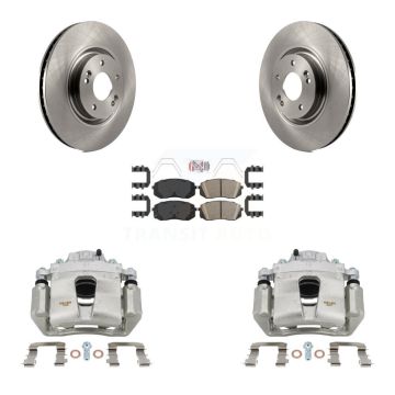 Front Disc Brake Caliper Rotors And Ceramic Pads Kit For Hyundai Sonata Kia Optima KC8-100630N