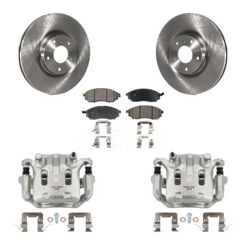 Front Brake Caliper Rotor & Ceramic Pad Kit For INFINITI Nissan Murano G37 EX35 370Z G35 KC8-100630T
