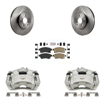 Front Disc Brake Caliper Rotors And Ceramic Pads Kit For 2013-2014 Chevrolet Sonic RS KC8-100631N