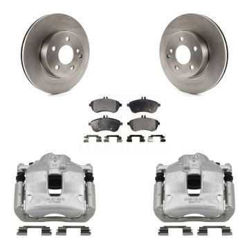 Front Brake Caliper Rotor & Ceramic Pad Kit For Mercedes-Benz C250 Without Sport Package KC8-100631T